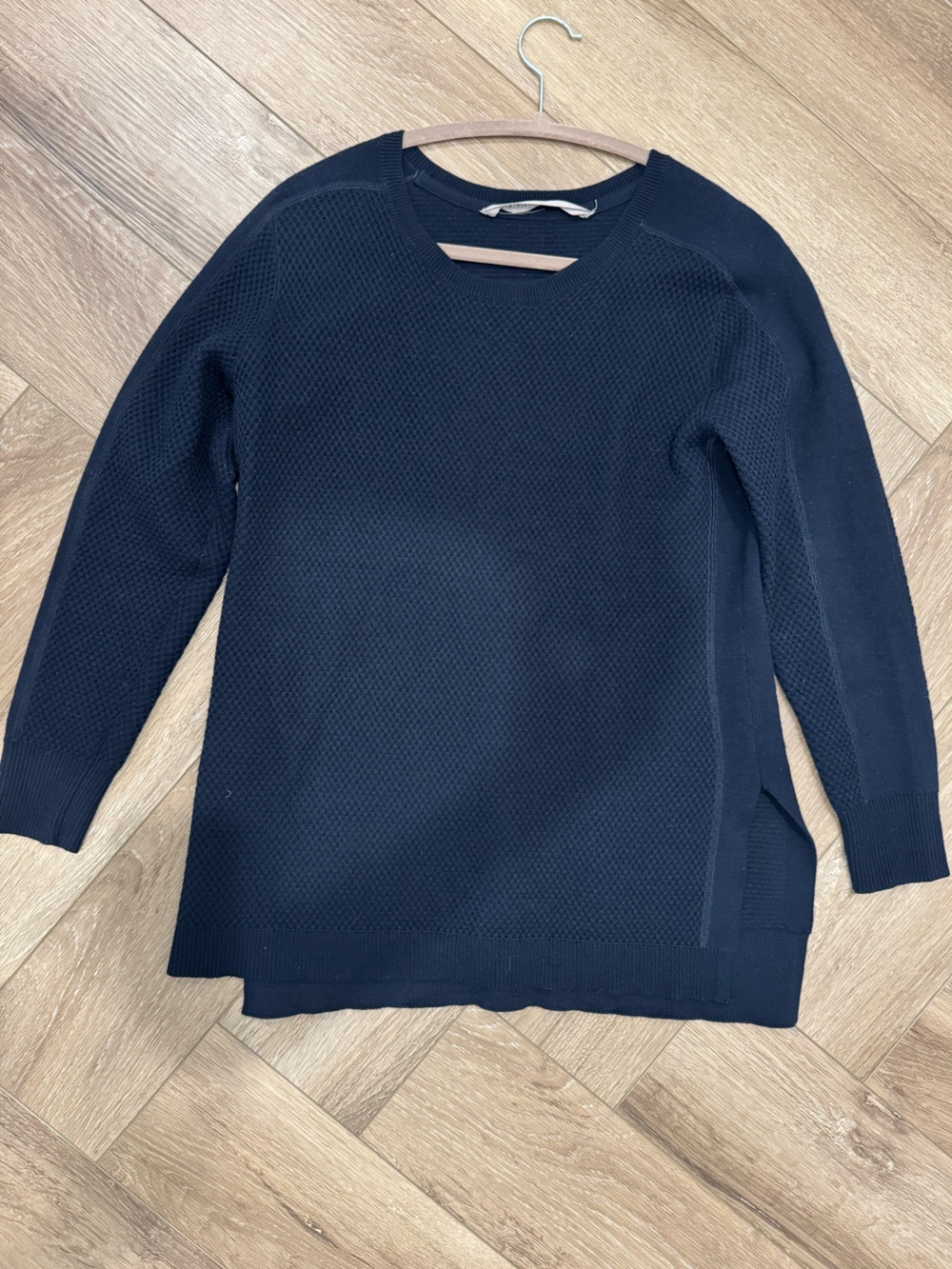 Athleta Women’s Navy Textured Crew Sweater